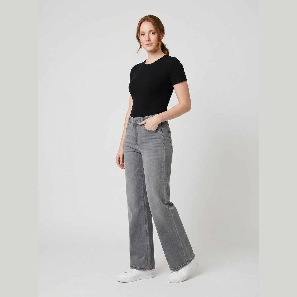 Polo Wide Leg Jeans | High Waisted Stretch Denim, Black