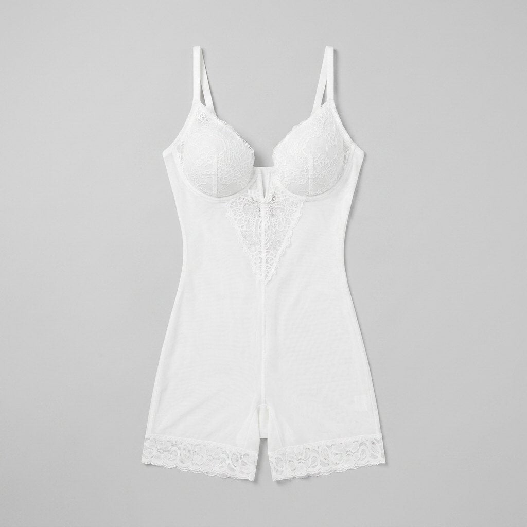 Poppy | Lace Bodysuit Deep-V Neck, Breathable Fabric, Tummy Control