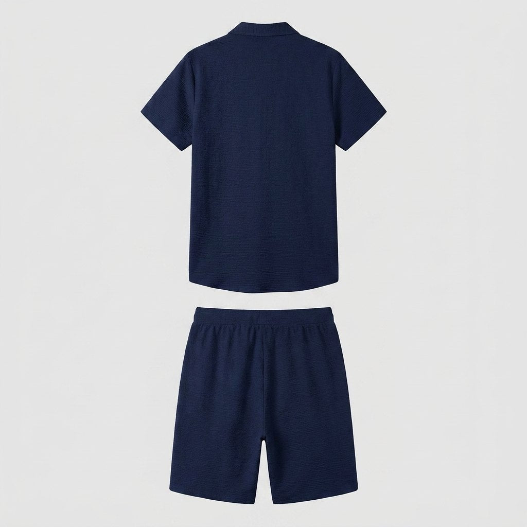 Relaxtic | Mens Shirt and Shorts Set Woven Material, Regular Fit