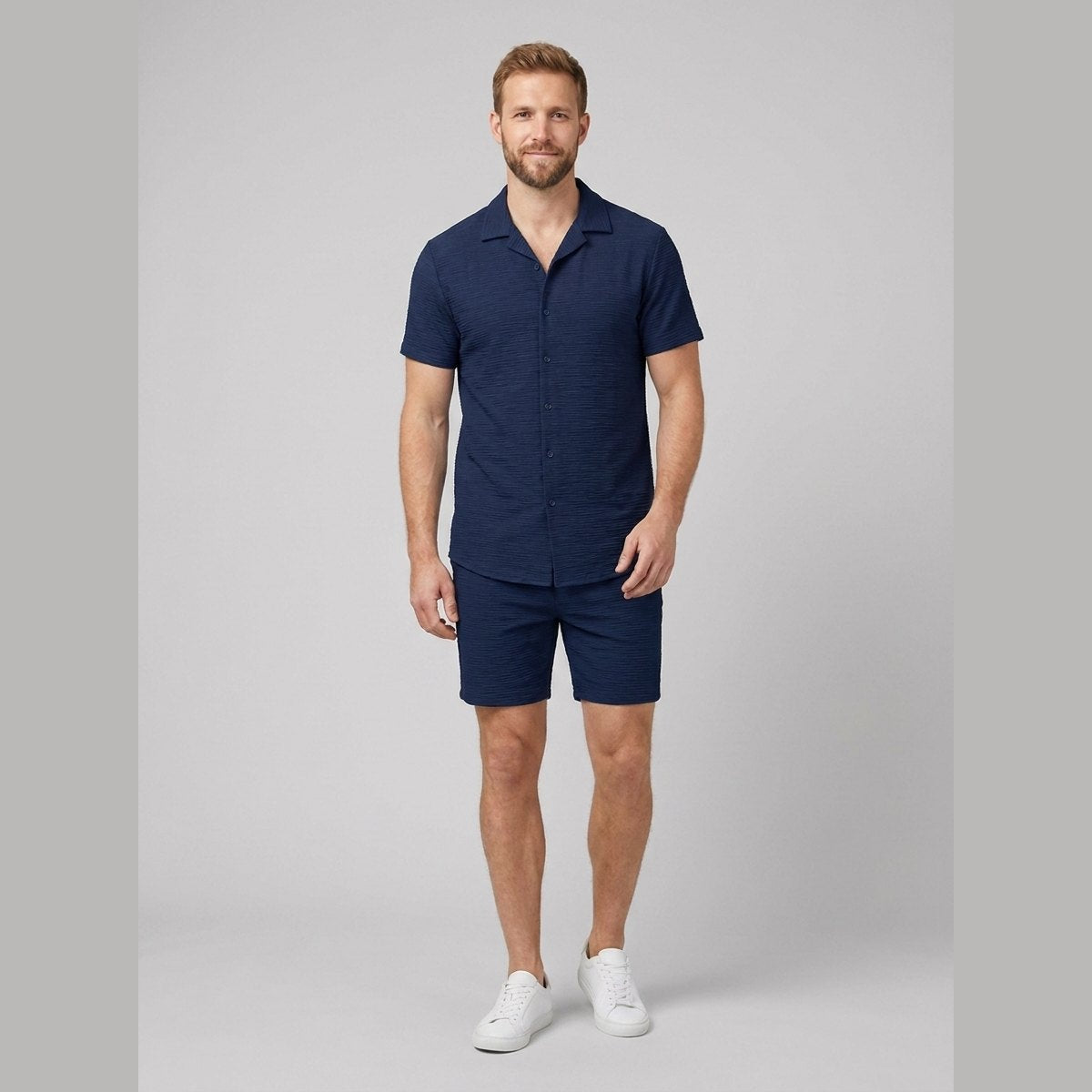 Relaxtic | Mens Shirt and Shorts Set Woven Material, Regular Fit