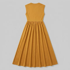 Rina | Maxi Dress Sleeveless, Tie-Up Detail, Soft Fabric, Full-Length