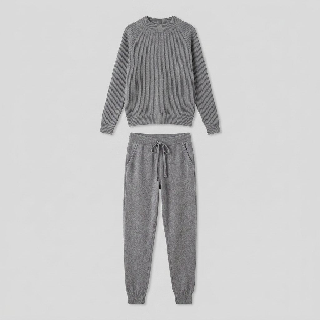 Rina Tracksuit | Ribbed Knit, Fitted Silhouette