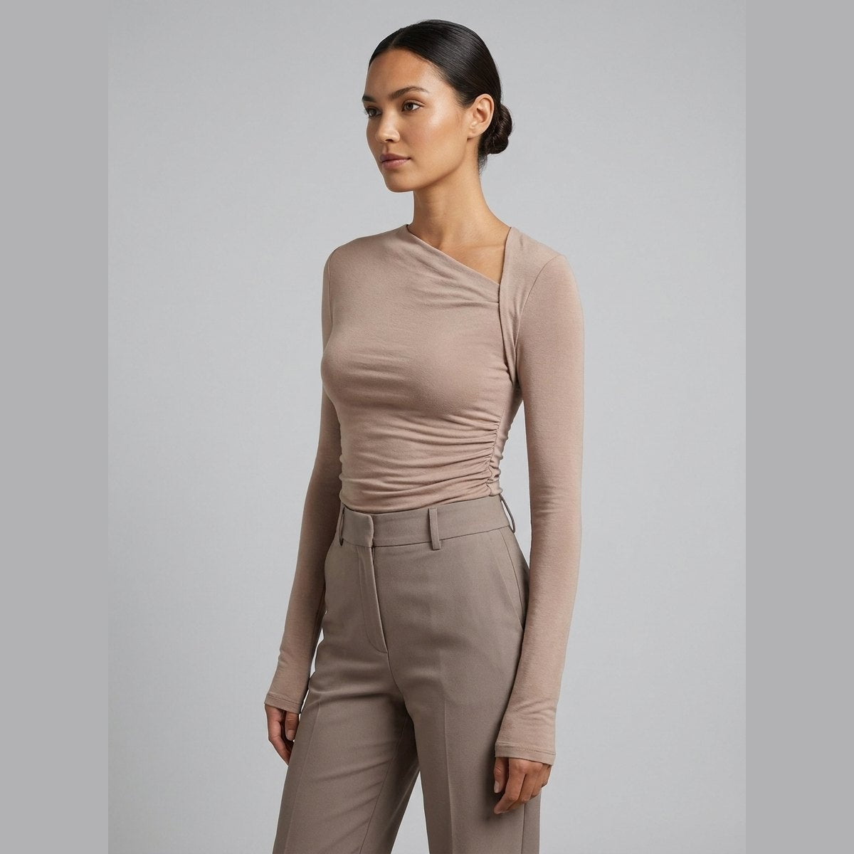 Riva | Women's Shirt Asymmetric Long Sleeve, Slim Fit