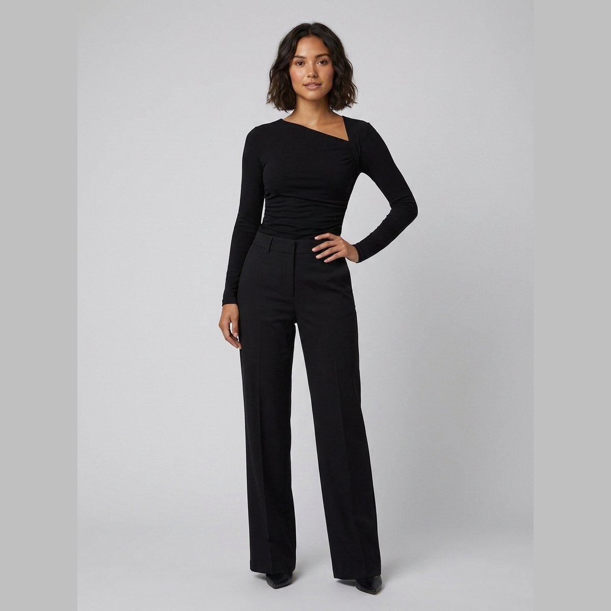 Riva | Women's Shirt Asymmetric Long Sleeve, Slim Fit