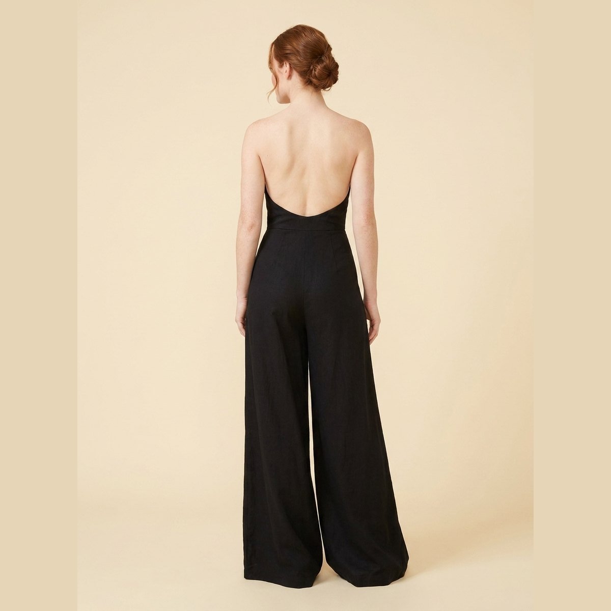 Riviera | Jumpsuit Women Backless Wide-Leg, Elegant Draped Fabric
