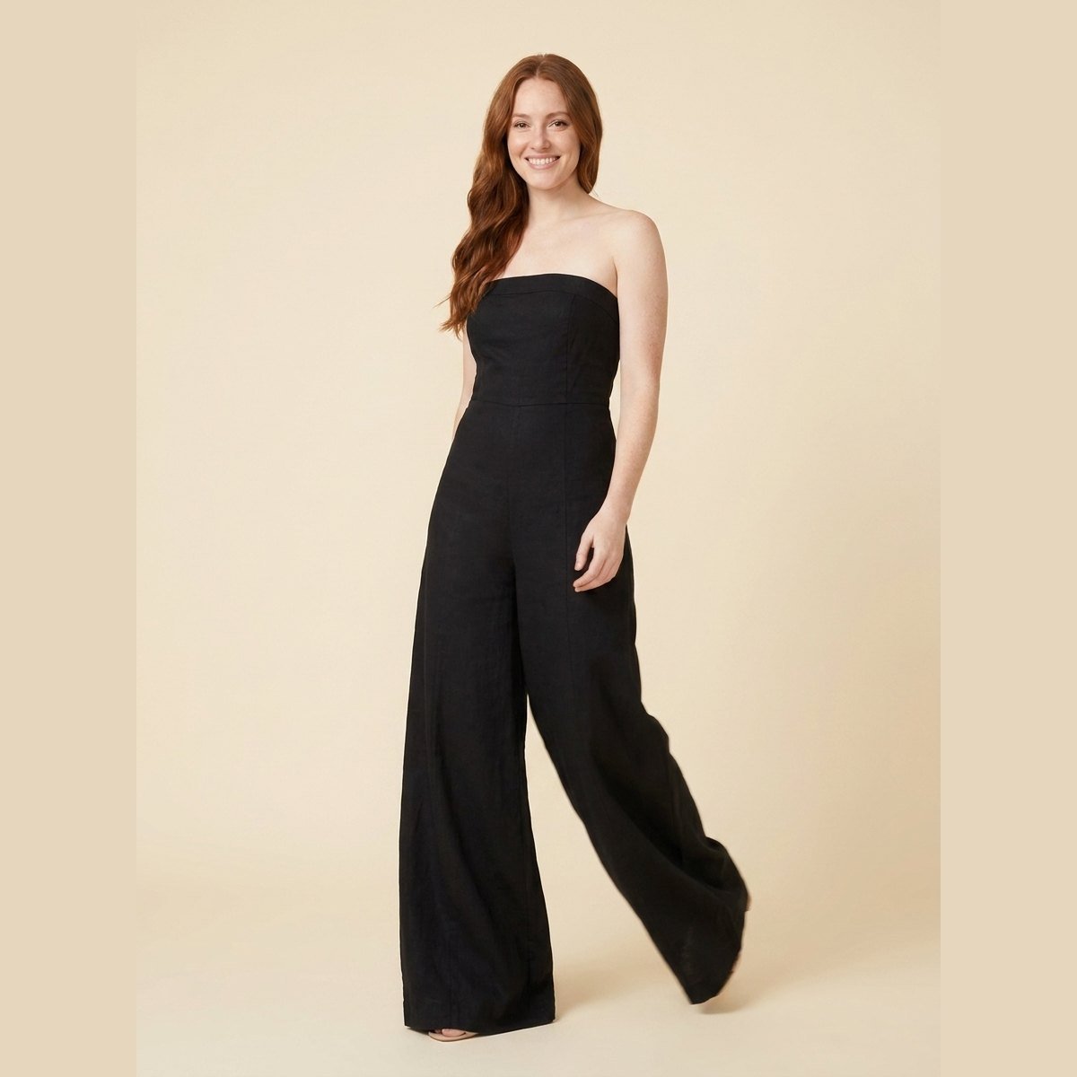 Riviera | Jumpsuit Women Backless Wide-Leg, Elegant Draped Fabric