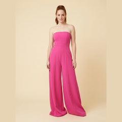 Riviera | Jumpsuit Women Backless Wide-Leg, Elegant Draped Fabric