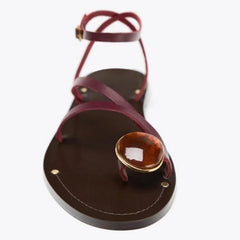 Riviera | Sandals Rhinestone-Embellished, Adjustable Ankle Strap