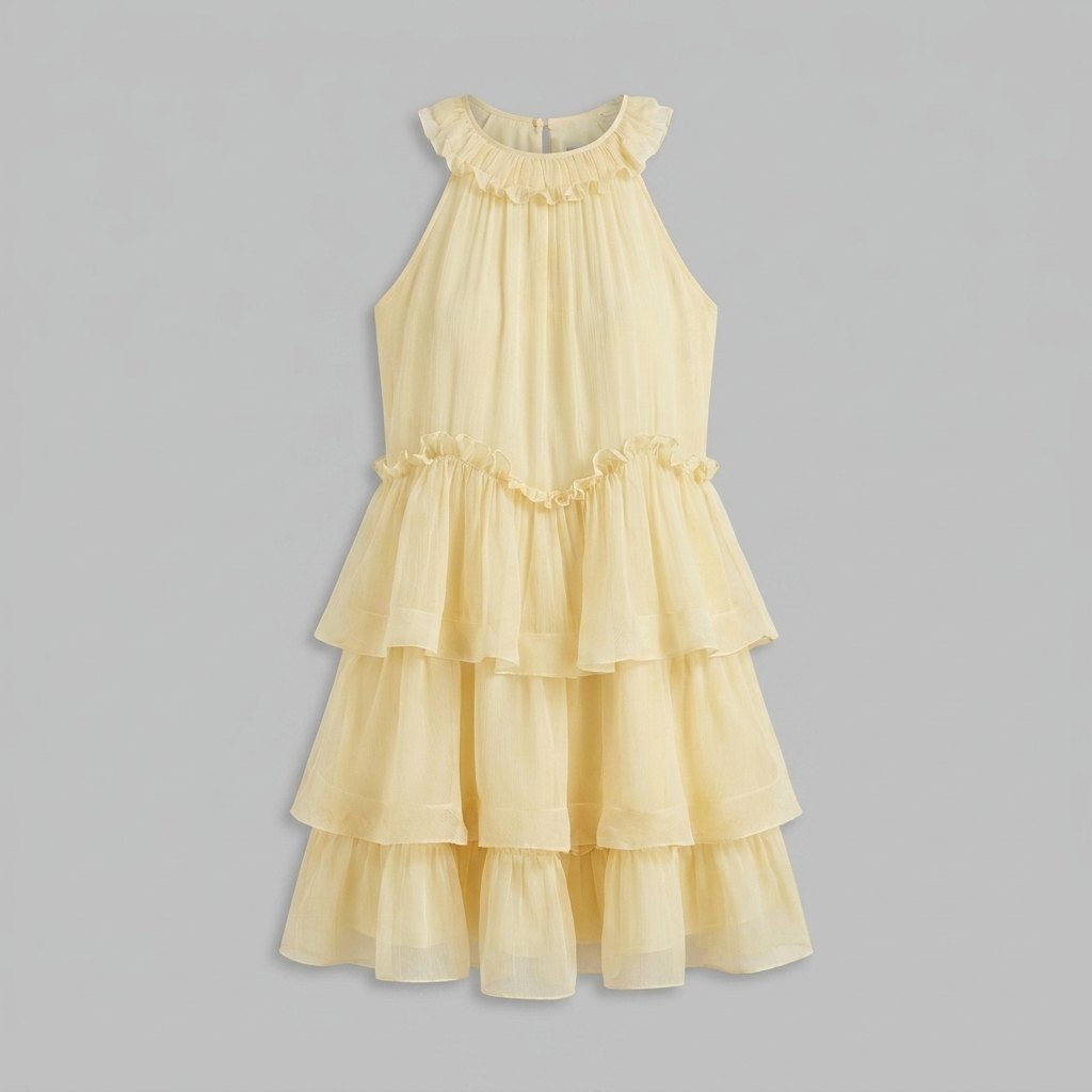 Rosa | Mini Dress Layered Chiffon, Retro-Inspired Summer Dress for Women