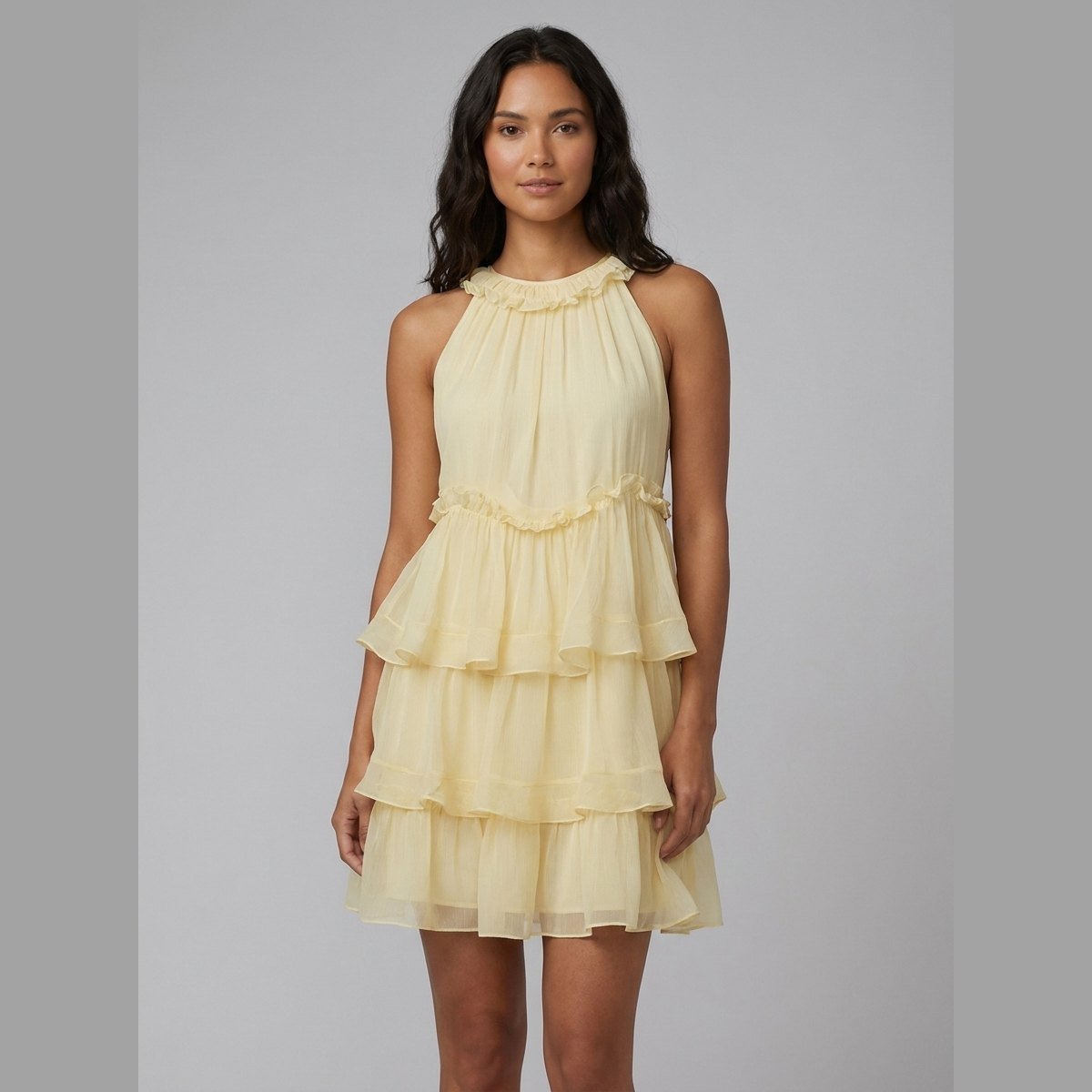 Rosa | Mini Dress Layered Chiffon, Retro-Inspired Summer Dress for Women