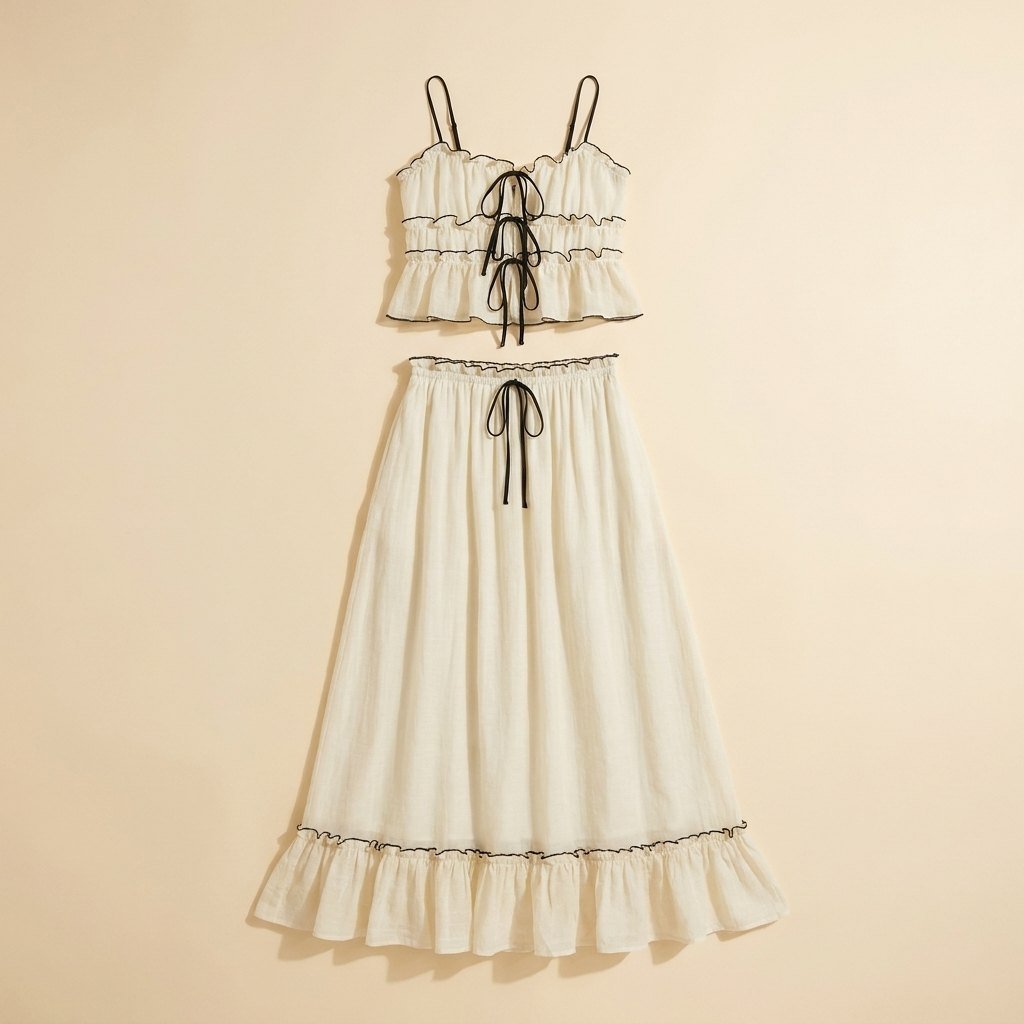 Romy | Summer Set Boho Crop Top & Maxi Skirt, Adjustable Fit