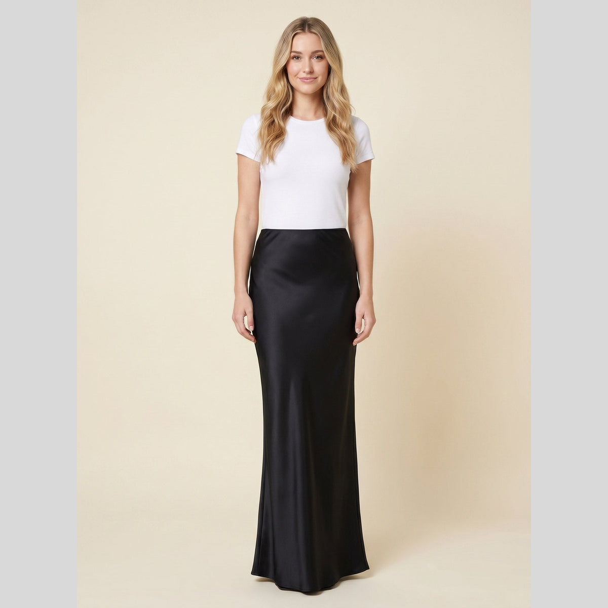 Satin Maxi Skirt | Elegant Design, Regular Fit for Women
