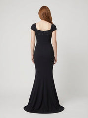 Sera | Mermaid Maxi Dress Sequin Trim, Sweetheart Neckline, Formal Wedding Guest Dress