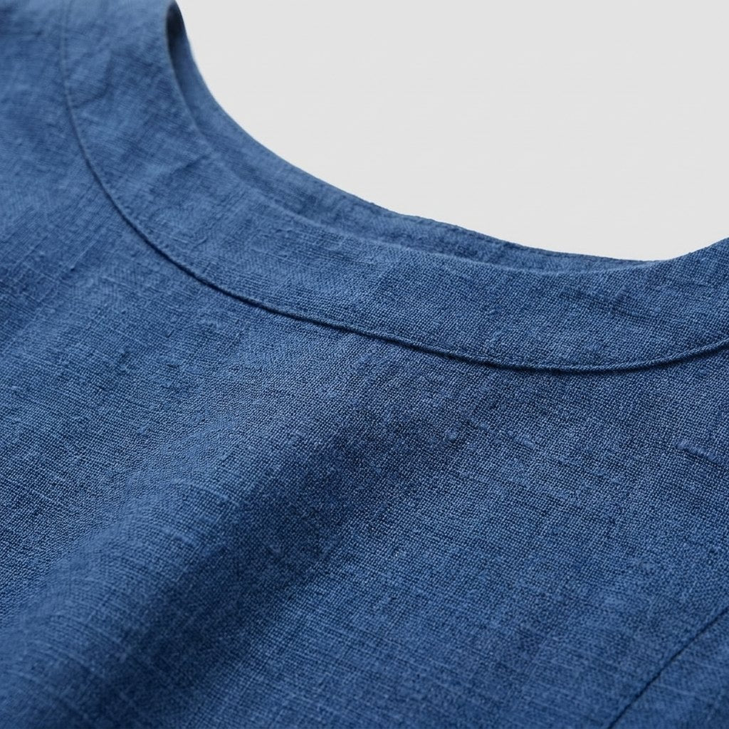 Sierra | Women's Dress Soft Linen, Cap Sleeve, Knee-Length