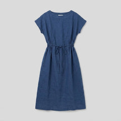 Sierra | Women's Dress Soft Linen, Cap Sleeve, Knee-Length
