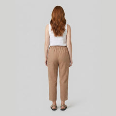 Sierra Linen Pants | Relaxed Fit, Lightweight, Elastic Waist, Tapered Leg